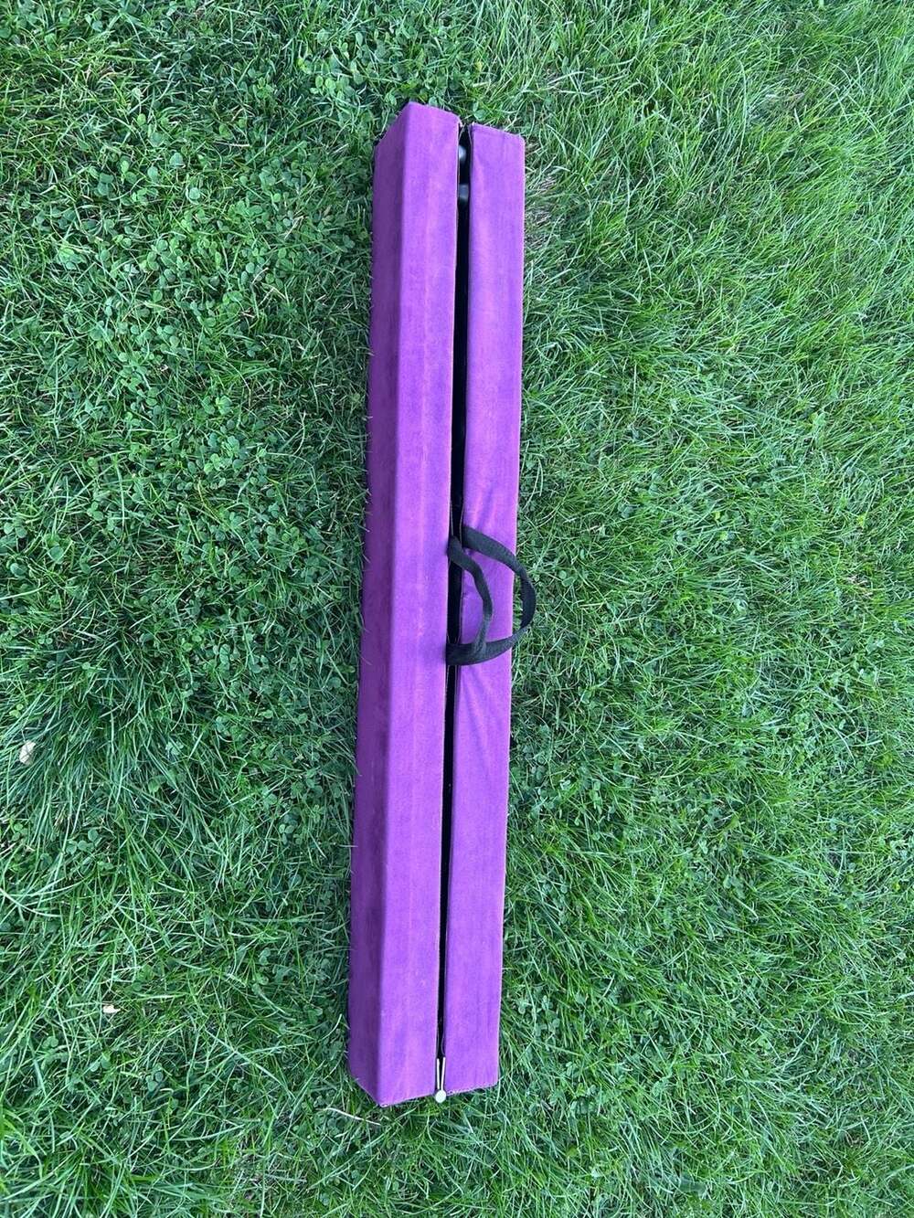 Folding Gymnastics Balance Beam Suede Floor Beam Purple